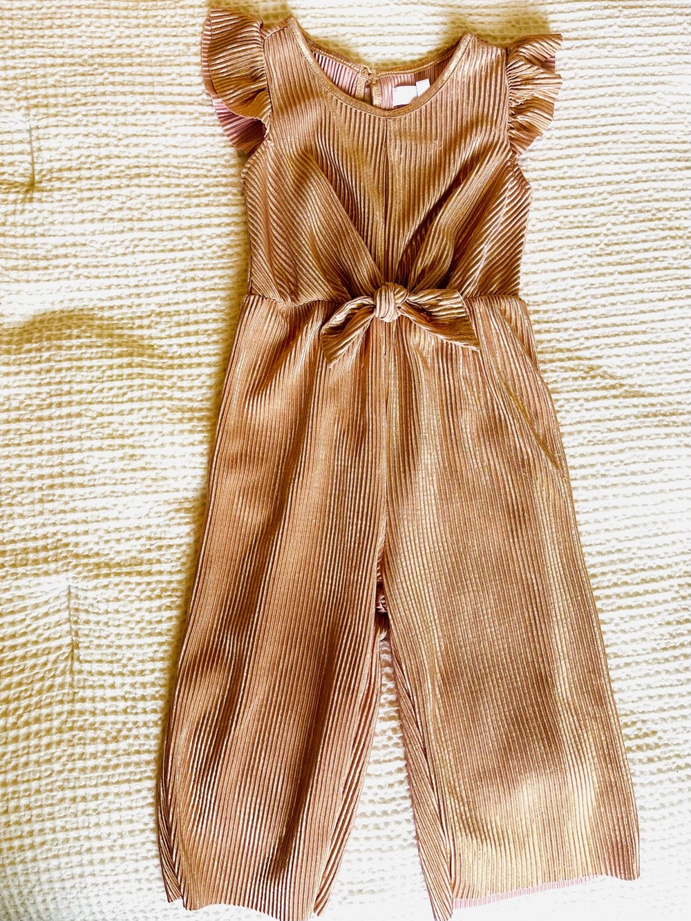 3 = $15 - Elegant Gold Jumpsuit - 2YO